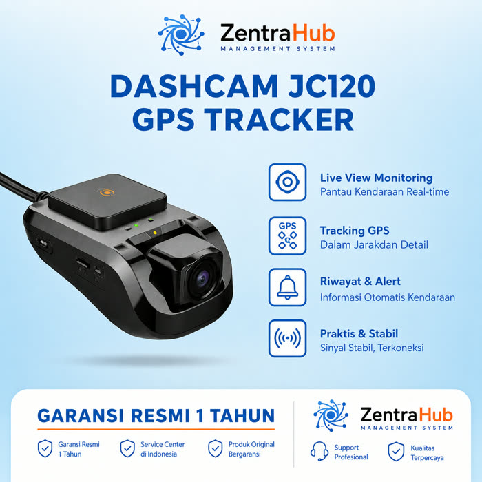 Dashcam JC120 GPS Tracker ZentraHub Track