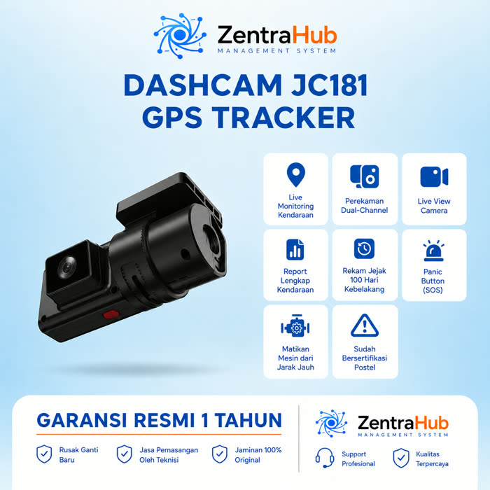 Dashcam JC181 GPS Tracker ZentraHub Track